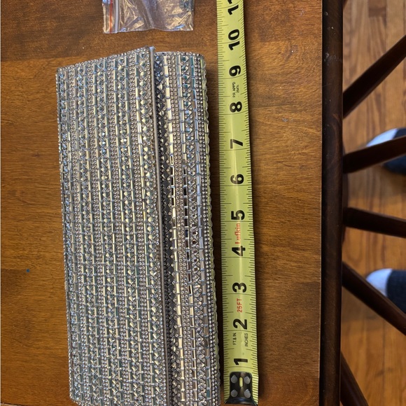 Aldo Metallic Silver Clutch - Picture 7 of 8